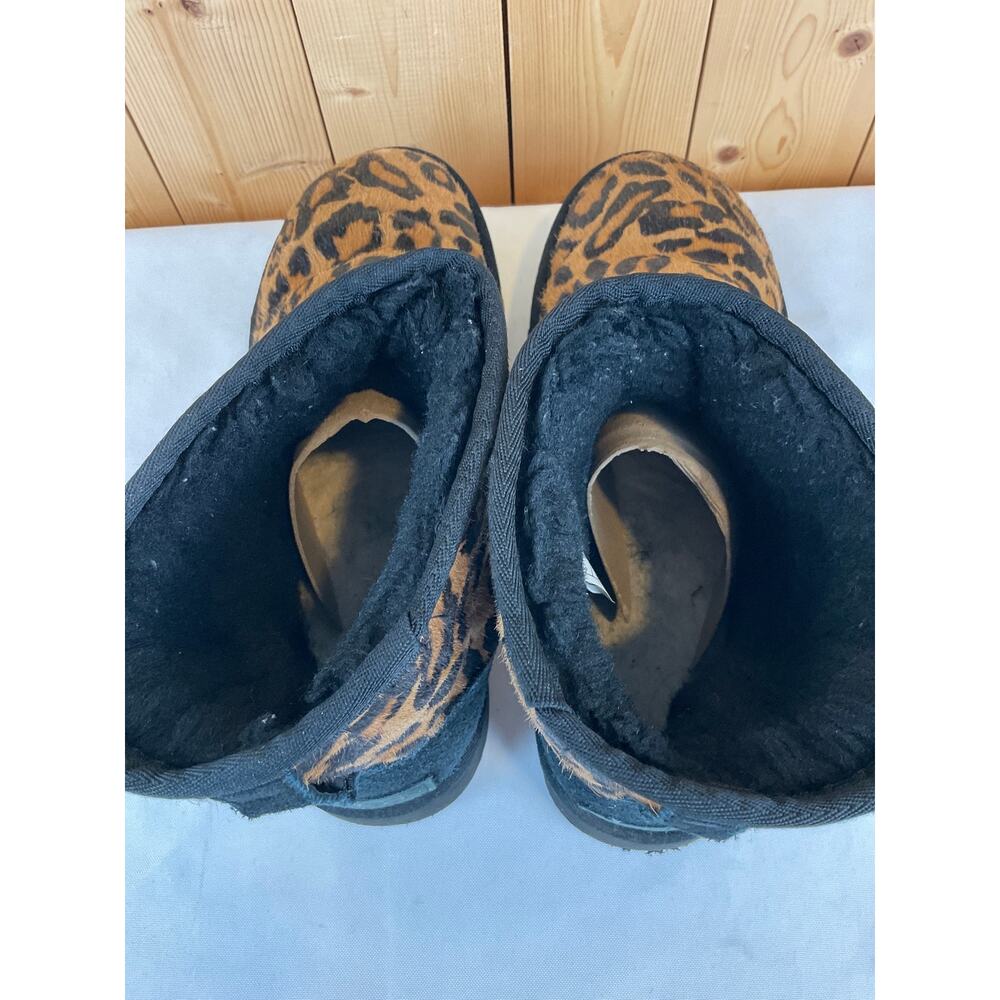Ugg Women's Classic Mini Panther Print Boot, Brown/Black - Women's size 9 - Picture 6 of 10